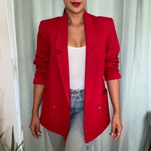 80s Vintage Stephen Douglas Red Blazer | Size 6